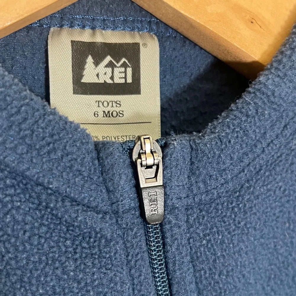 REI Blue Fleece One Piece Romper